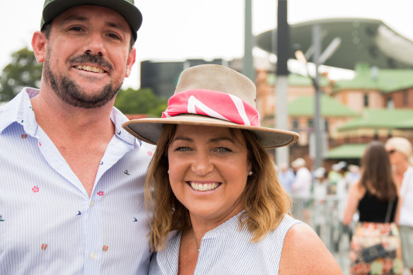 Selina Altkinson with her partner at the SCG.