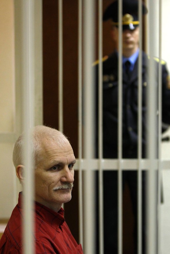 Jailed Belarusian activist Ales Belyatski will share the 2022 Nobel Peace Prize.