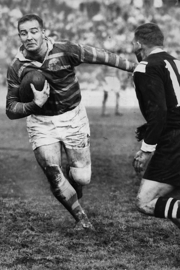 Dick Thornett playing for Parramatta.
