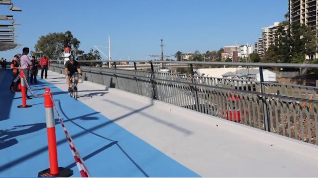 Cyclists have complained the Goodwill Bridge has become dangerous since it was resurfaced in September 2017.