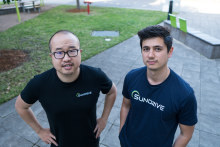 SunDrive’s David Hu, left, and Vince Allen founded the start-up in a garage.
