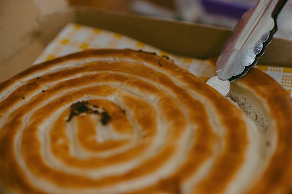 Specialty burek made for Orthodox New Year.