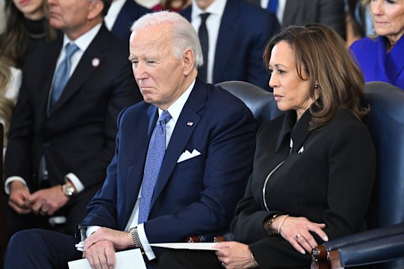 President Joe Biden and Vice President Kamala Harris, before Trump’s inauguration.