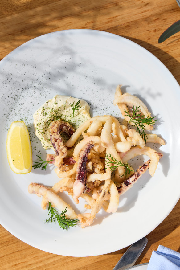 Flash-fried calamari.