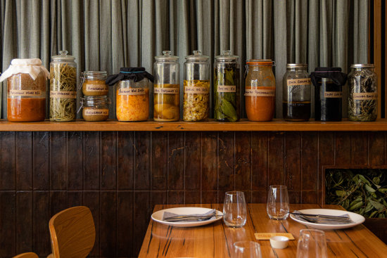 Any offcuts or scraps are preserved at Samesyn. Garlic peel is infused into oil, persimmon pulp is brewed into mead, duck trim is turned into garum...