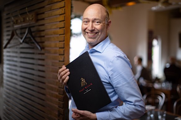 Nigel Watson in Jimmy Watson’s, the venue started by his grandfather 90 years ago.