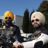 Karan Shergill and Mavleen Dhir are members of the Australian chapter of Singhs Motorcycle Club. 