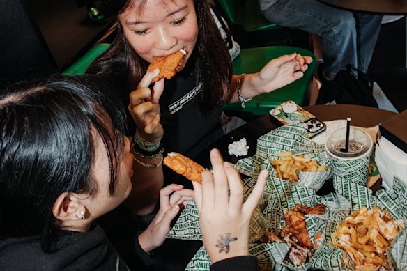 Launch day at Wingstop, Sydney.