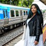 Ananya Gaitonde at a train station.