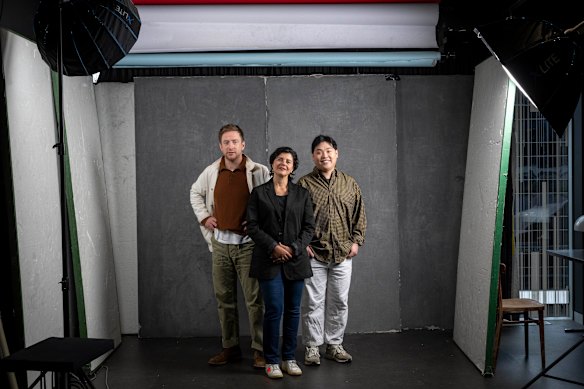 Bakers left to right: Mike Russell (Baker Bleu), Agathe Kerr (Agathe Patisserie) and Raymond Tan (Raya, Dua Bakehouse).