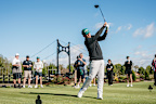 Ricky Ponting showing off Country Club Tasmania’s new back nine.