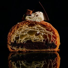 Inside the Lune x Koko Black Belgian truffle croissant.