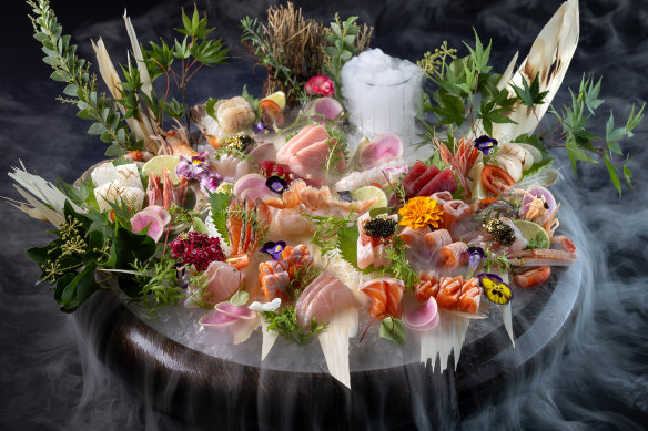 A sashimi platter at Sokyo.