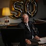 Second home: John Worcester at 3MBS where he has volunteered for 50 years.