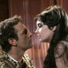Richard Burton and Elizabeth Taylor on the set of Cleopatra