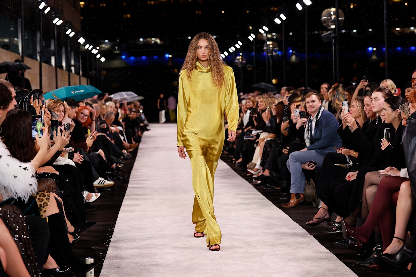Carla Zampatti designs on display for 2026 Australian Fashion Week
