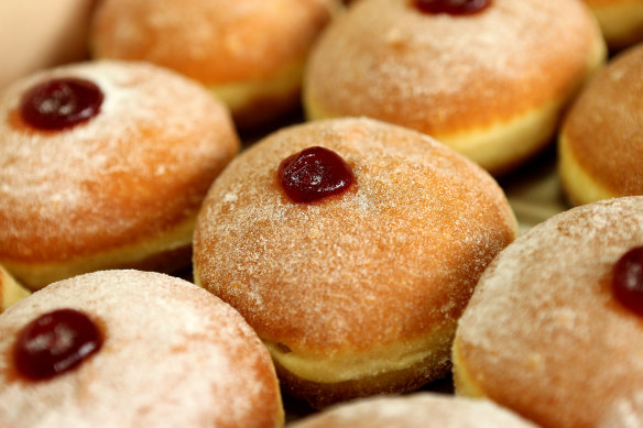 Hot jam doughnuts make the pain of losing bearable.