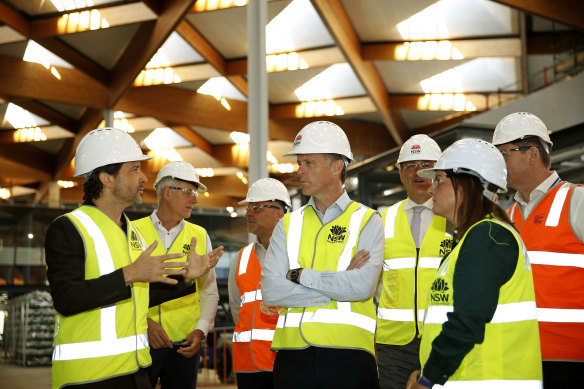 Premier Chris Minns on a tour of the new Sydney Fish Market on Tuesday.