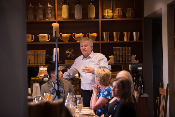 Kevin Donovan at the newly reopened  St Kilda restaurant after a fire in 2015.