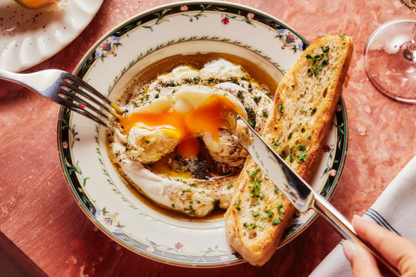 Cilbir, eggs served with yoghurt and chilli, are a breakfast highlight.