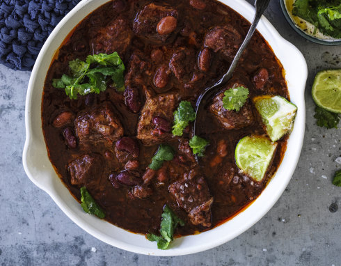 Chilli con carne: spicy and warming.