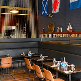 The nautical interior.