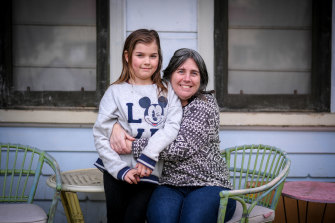 Rebecca Gelsi and daughter Arabella, 10, in July 2020: one of the many families trying to cope with home schooling.