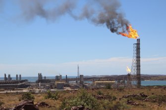 Woodside’s Pluto LNG plant near Karratha in WA.