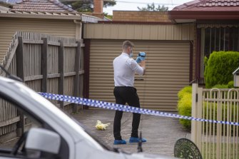 Police returned to the scene on Friday morning.