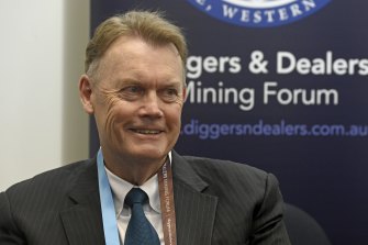 IGO Limited managing director and chief executive Peter Bradford whose company was named the dealer of the year at the annual Diggers and Dealers conference.