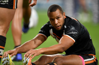 Moses Mbye switched from Wests Tigers to the Bulldogs at the end of last season.