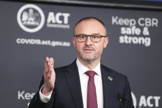 ACT Chief Minister Andrew Barr.