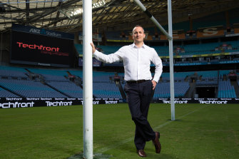 NRL chief commercial officer Andrew Abdo recently visited the United States and will be pivotal to the NRL's broadcast negotiations.