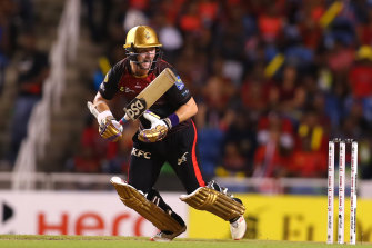 Colin Munro playing for the Trinbago Knight Riders in the CPL.