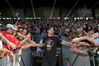 Party like its 2014 ... Adam Reynolds at the premiership fan day.