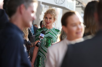 Nicole Kidman on the red carpet at Wednesday night’s Australian premiere of Being The Ricardos.