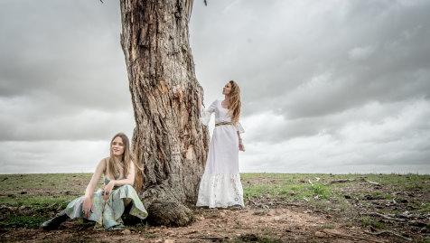 Braidwood women Lily Munnings (left) and AJ Gillin in Saloon.