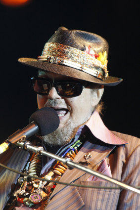 Mac Rebennack, in his stage persona as Dr. John, performs during the opening night of the Newport Jazz Festival,
