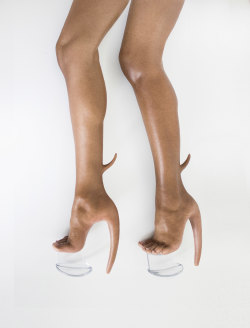 Fecal Matter, Canada (fashion house) Steven Bhaskaran and Hannah Dalton, Skin heel boots, 2020.