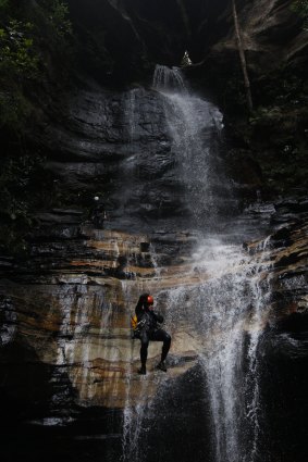 Empress Canyon at Wentworth Falls is one of the few canyons open to commercial tour groups and recreational canyoners.