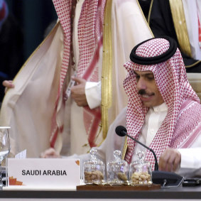 Saudi Arabia’s Foreign Minister Prince Faisal bin Farhan Al-Saud.