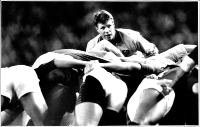 Nick Farr-Jones playing against South Africa in 1993. 