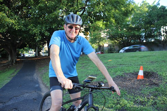 Retiree Richard Boys from Norman Park frequently rides his bike along the path, and said the new upgrades would make his trips easier. 