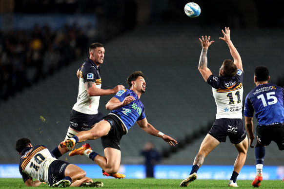 The Brumbies fell to the Blues during the Super Rugby semi-finals.