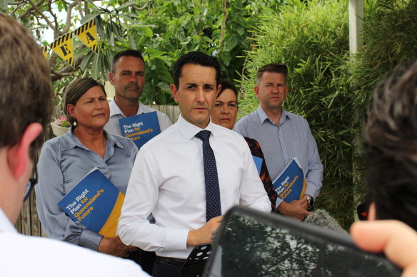 LNP leader David Crisafulli in Townsville on Monday.