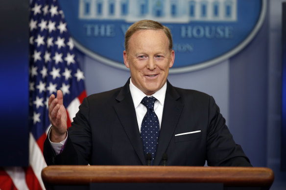 Sean Spicer lasted six months as Donald Trump’s first White House press secretary in 2017.