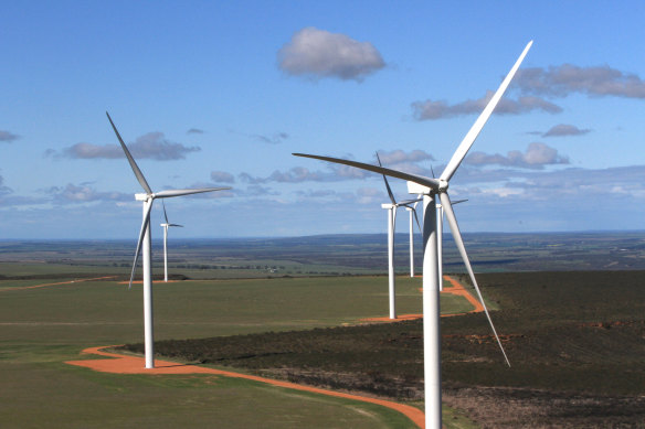 A wind farm in Western Australia.
