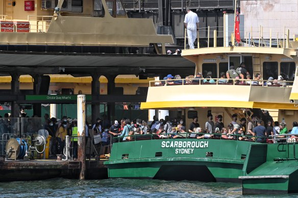 Ferries were packed over the Easter long weekend.