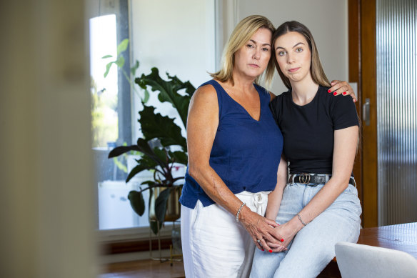 Cate with her mother Dana at home in Perth.