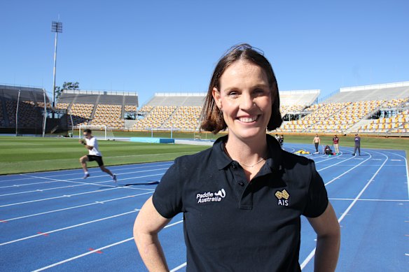 Now-retired Olympic canoeist Alyce Wood was cheered on by her daughter Florence at the 2024 Paris games. 